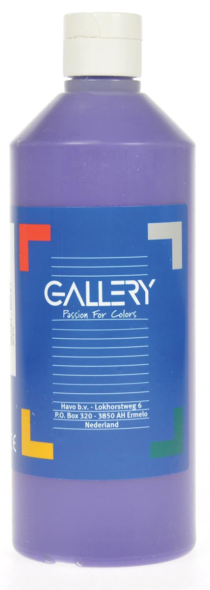 Gallery plakkaatverf, flacon van 500 ml, paars 6 stuks, OfficeTown