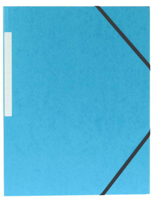 Pergamy elastomap 3 kleppen, lichtblauw, pak van 10 stuks 5 stuks, OfficeTown
