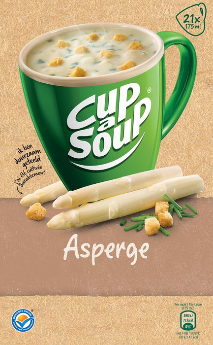 Cup-a-Soup asperge met kaas croutons, doos van 21 zakjes van 175 ml
