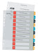 Leitz Cosy tabbladen, ft A4, 11-gaatsperforatie, PP, geassorteerde kleuren, set 1-10 15 stuks, OfficeTown