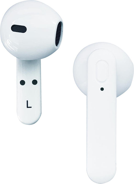 Groene Bluetooth draadloze oortjes met microfoon, wit
