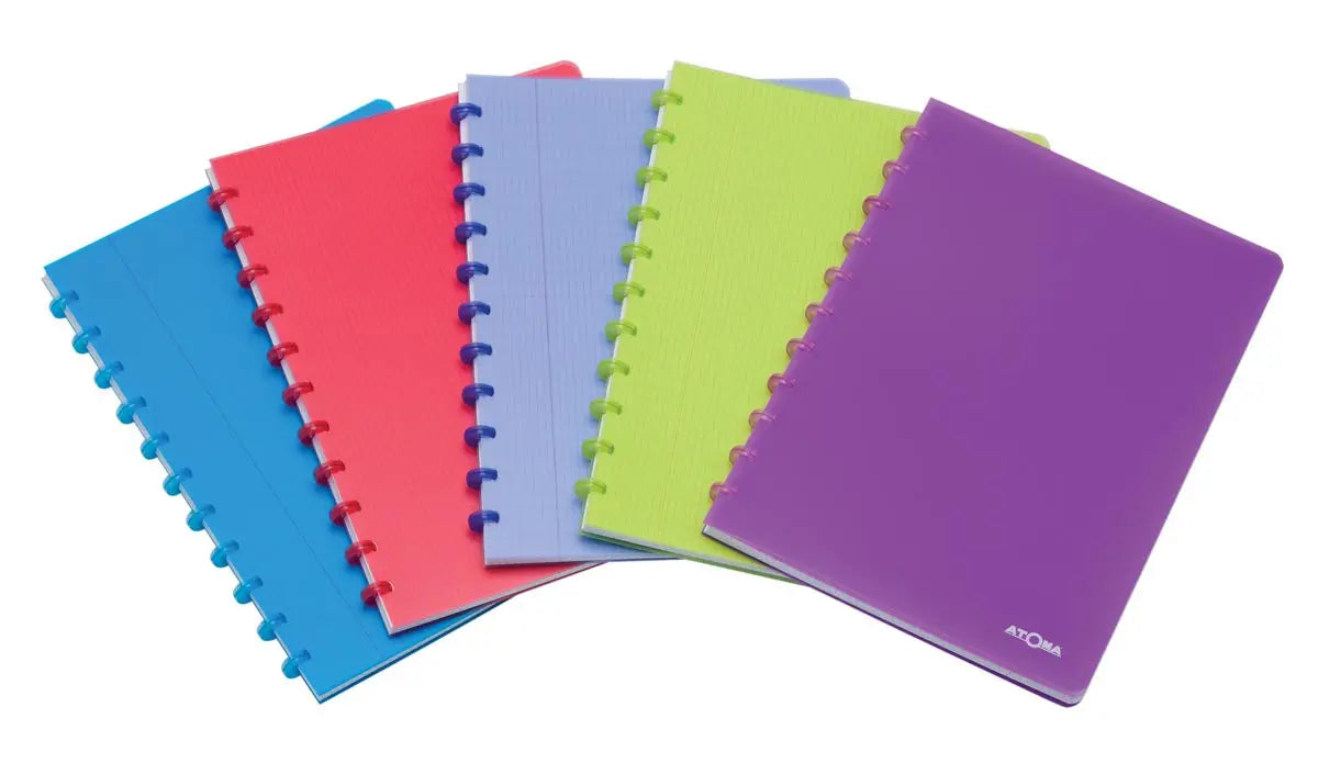 Atoma Trendy notitieboek, A4-formaat, 144 pagina's, PP, geruit 5 mm, diverse kleuren, 10 stuks