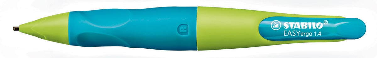 STABILO EASYergo vulpotlood, 1,4 mm, voor rechtshandigen, blister van 1 stuk, groen en marine