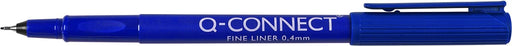 Q-CONNECT fineliner, 0,4 mm, blauw 10 stuks, OfficeTown