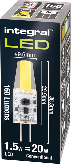 G4 LED Spotlamp, 12V, 1,5 W, 165 lumen, 2.700 K, Niet Dimbaar