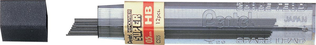 Pentel Potloodstiften HB 0,5 mm - Etui van 12