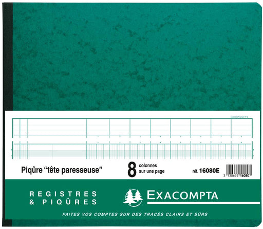 Exacompta registers, ft 27 x 32 cm, 8 kolommen op 1 bladzijde, 28 lijnen, 80 bladzijden 5 stuks, OfficeTown