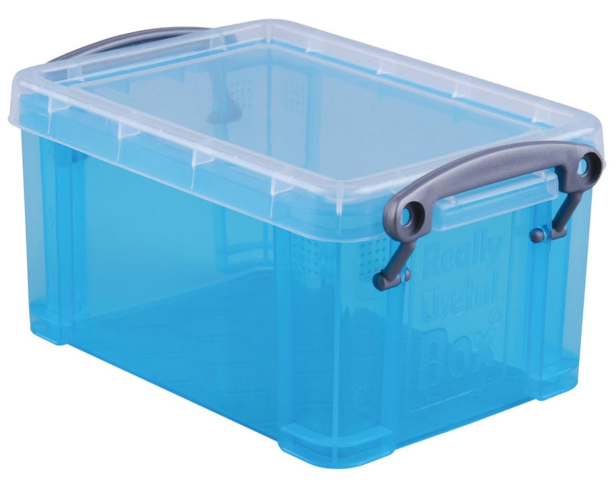 Really Useful Box 0,7 liter, transparant helblauw