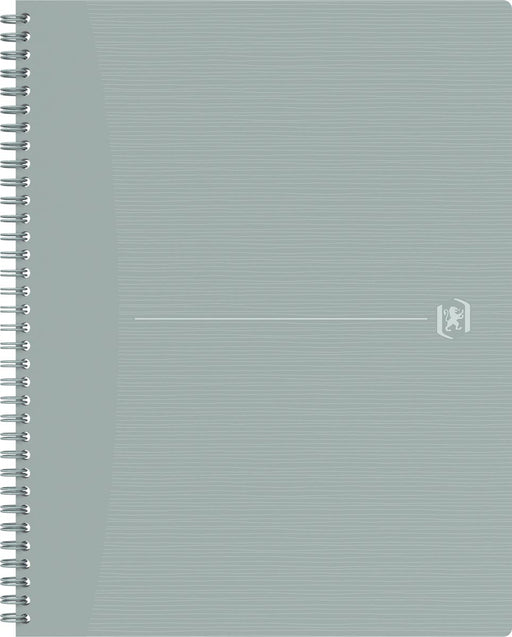 Oxford Origin spiraalschrift, ft A4+, 140 bladzijden, geruit 5 mm, grijs 5 stuks, OfficeTown