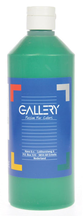 Galerij plakkaatverf, fles van 500 ml, donkergroen met 98% natuurlijke grondstoffen