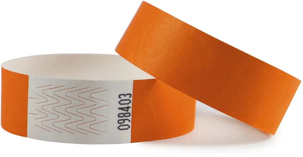 Combicraft tyvek polsbandjes, oranje, 100 stuks in een pak