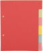Pergamy tabbladen ft A5, 2-gaatsperforatie, karton, geassorteerde pastelkleuren, 6 tabs 35 stuks, OfficeTown