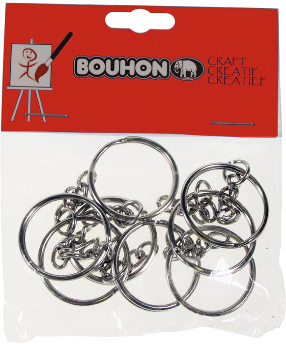 Sleutelhanger Bouhon, 25 mm, set van 8 in blisterverpakking