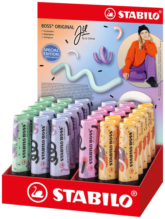 STABILO BOSS markeerstift door Ju Schnee, display van 30 stuks met pastelkleuren