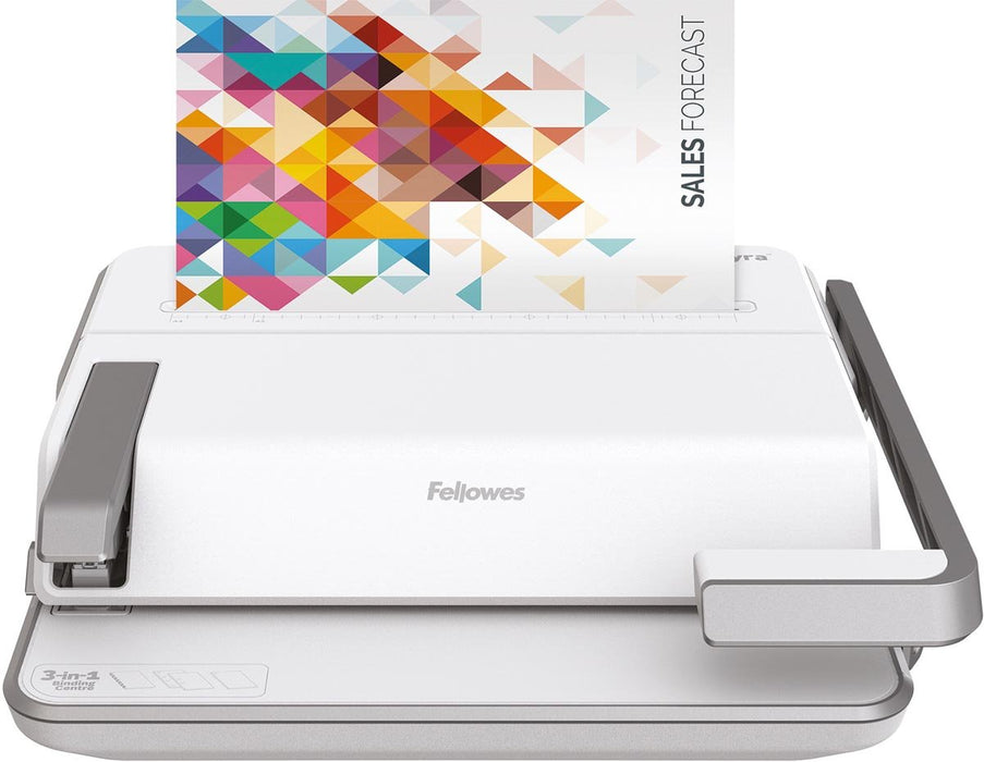 Fellowes Lyra 3 - in - 1 inbindstation: inbinden, nieten en perforeren in 1 machine - OfficeTown