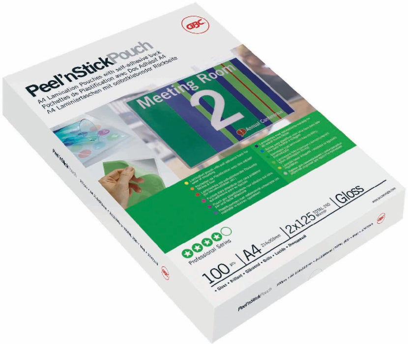 GBC Peel'nStick lamineerhoes ft A3, 150 micron (2 x 75 micron), zelfklevend, pak van 25 stuks - OfficeTown