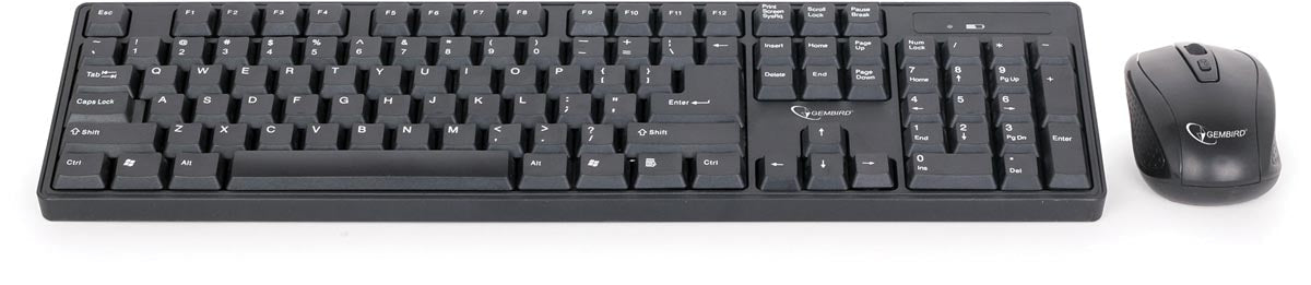 Gembird draadloze toetsenbord en muis, qwerty - OfficeTown