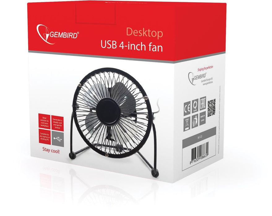 Gembird USB - bureauventilator, ft 14,5 x 14,1 cm - OfficeTown