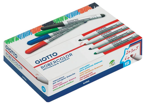 Giotto Robercolor whiteboardmarker maxi, ronde punt, blauw 12 stuks - OfficeTown