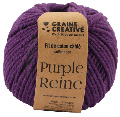 Graine Créative Macramé touw, ft 2,5 mm x 80 m, paars - OfficeTown