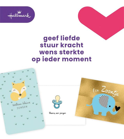 Hallmark navulset wenskaarten, geboorte zoon, pak van 6 stuks - OfficeTown