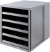 Han ladenblok Systembox Karma, met 5 open laden, eco - grijs - OfficeTown