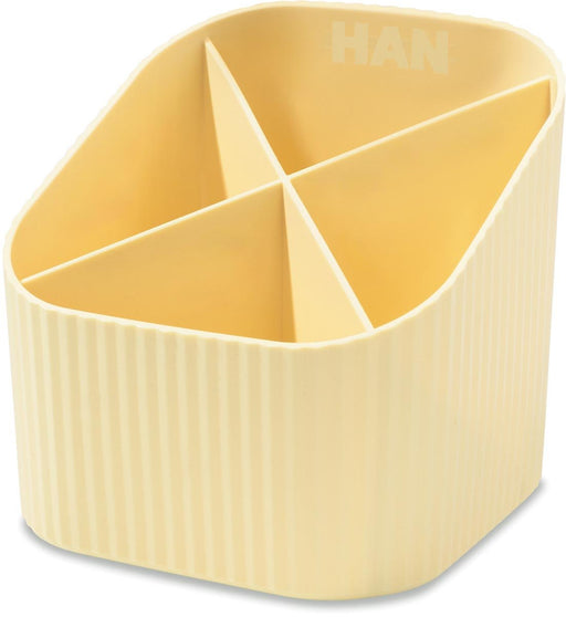 Han Re - Loop pennenbakje, PP, pastelgeel 6 stuks - OfficeTown
