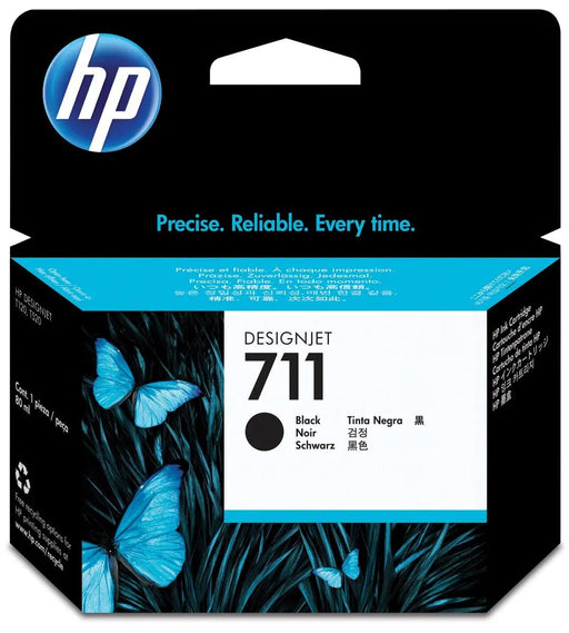 HP inktcartridge 711, 80 ml, OEM CZ133A, zwart - OfficeTown