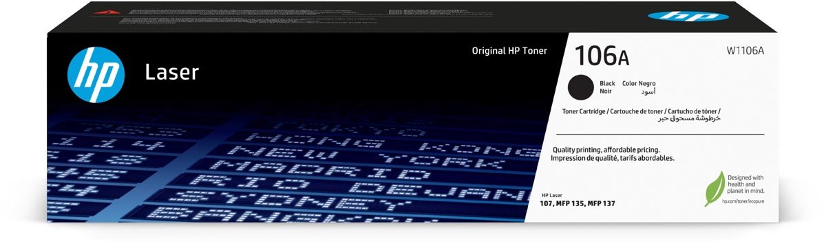 HP toner 106A, 1.000 pagina's, OEM W1106A, zwart - OfficeTown