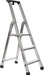 Industriële aluminium trapladder quadra, 3 treden met antislipplatform - OfficeTown