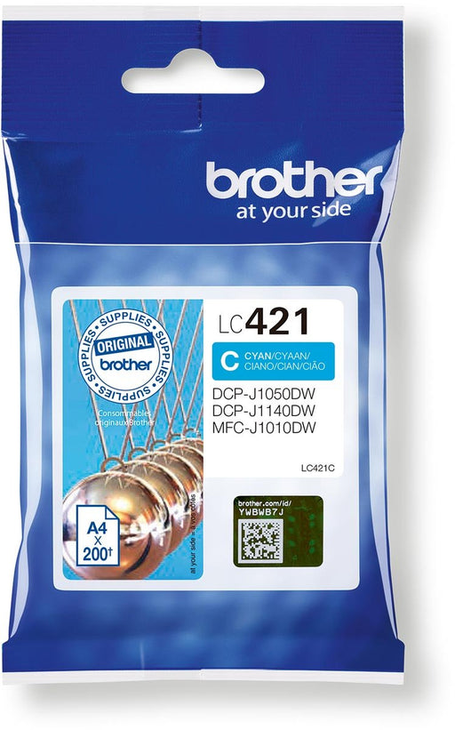 Inktcartridge Brother, 200 pagina's, OEM LC - 421C, cyaan - OfficeTown