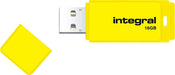 Integrale Neon USB 2.0 - stick, 16 GB, geel - OfficeTown