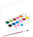Jovi aquarelverf, 12 napjes + penseel met doos - OfficeTown