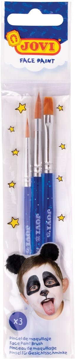 Jovi schminkpenseel Face Paint, set van 3 penselen - OfficeTown