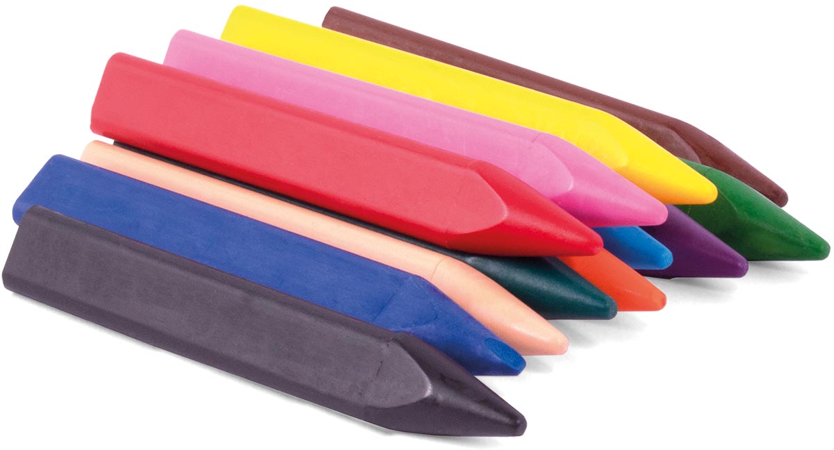 Jovi waskrijt Triwax Jumbo Easy Grip 12 stuks - OfficeTown