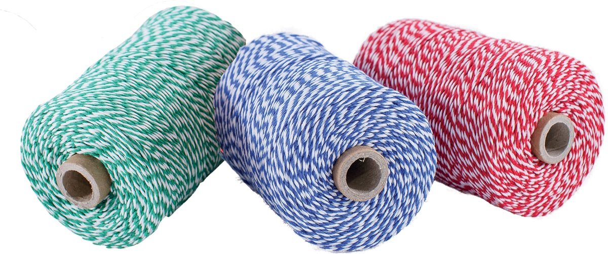 Katoentouw, 10 stuks, gemengde kleuren - OfficeTown