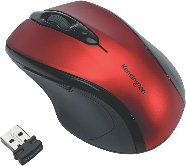Kensington ProFit Mid - Size muis draadloos, Robijn rood - OfficeTown