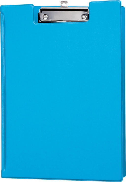 Klemmap met insteekhoes A4 formaat neon blauw met metalen klem - OfficeTown
