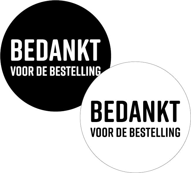 KP etiket "Bedankt voor de bestelling", diameter 40 mm, 2 varianten, rol van 250 stuks - OfficeTown