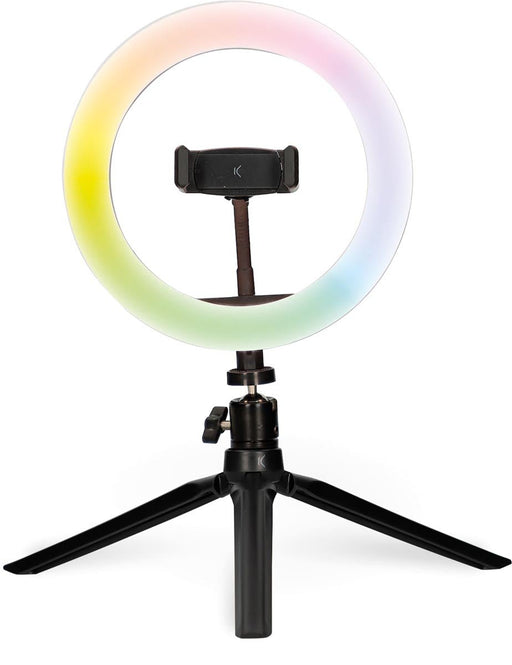 Ksix LED ringlicht met statief, RGB kleuren, diameter 20 cm - OfficeTown