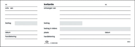 Kwitantieblok Atlanta van Jalema, ft 10,5 x 29,7 cm met 70g/m² papier - OfficeTown