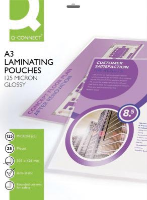 Lamineerhoes A3 2x 125 micron 25 stuks van Q - CONNECT - OfficeTown