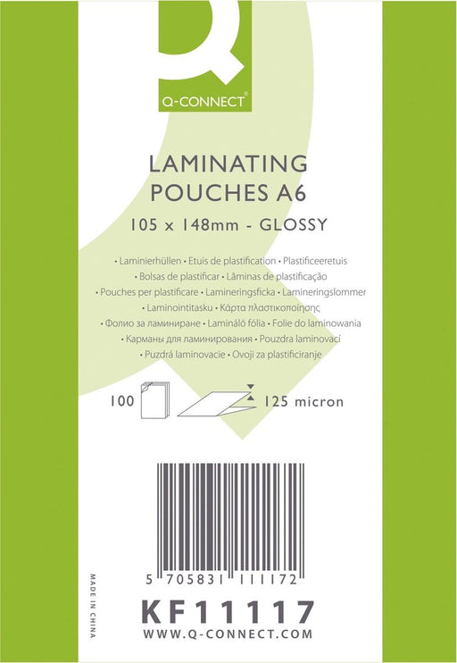 Lamineerhoes Q - CONNECT, A6, 125 micron, doos van 100 stuks - OfficeTown