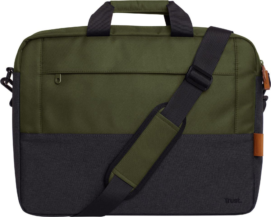 Laptoptas Lisboa voor 16 inch laptops - Groene polyester tas met extra compartimenten - OfficeTown