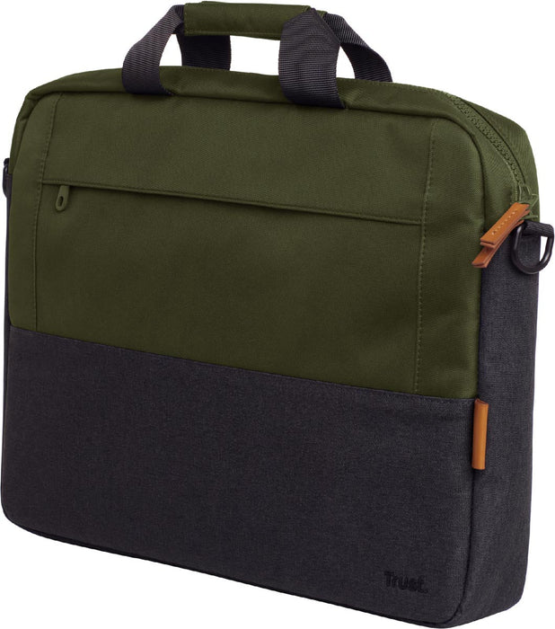 Laptoptas Lisboa voor 16 inch laptops - Groene polyester tas met extra compartimenten - OfficeTown