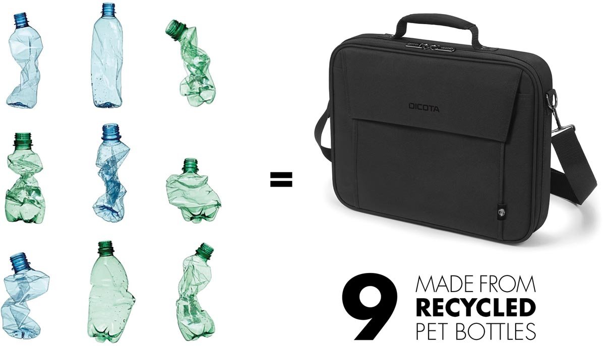 Laptoptas van Dicota Eco Multi Base, voor laptops tot 15,6 inch, zwart - OfficeTown