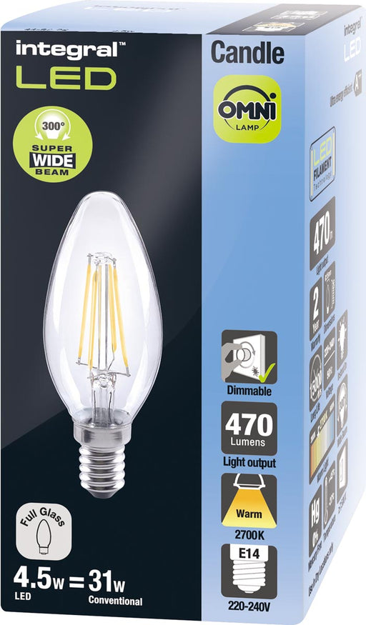 LED kaarslamp, dimbaar, 2.700 K, 4,5 W, 470 lumen - OfficeTown
