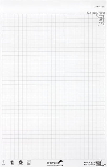 Legamaster flipchartpapier Sketch ECO, ft 98 x 65 cm, geruit, 50 vel, pak van 2 stuks - OfficeTown