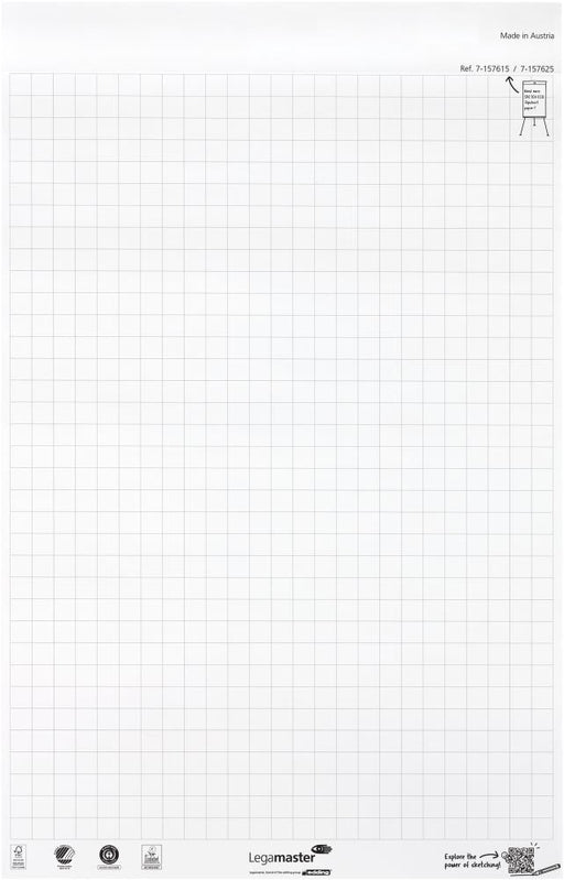 Legamaster flipchartpapier Sketch ECO, ft 98 x 65 cm, geruit, 50 vel, pak van 2 stuks - OfficeTown