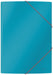 Leitz Cosy elastomap met 3 kleppen, ft A4, blauw met zacht aanvoelende lamineerlaag - OfficeTown